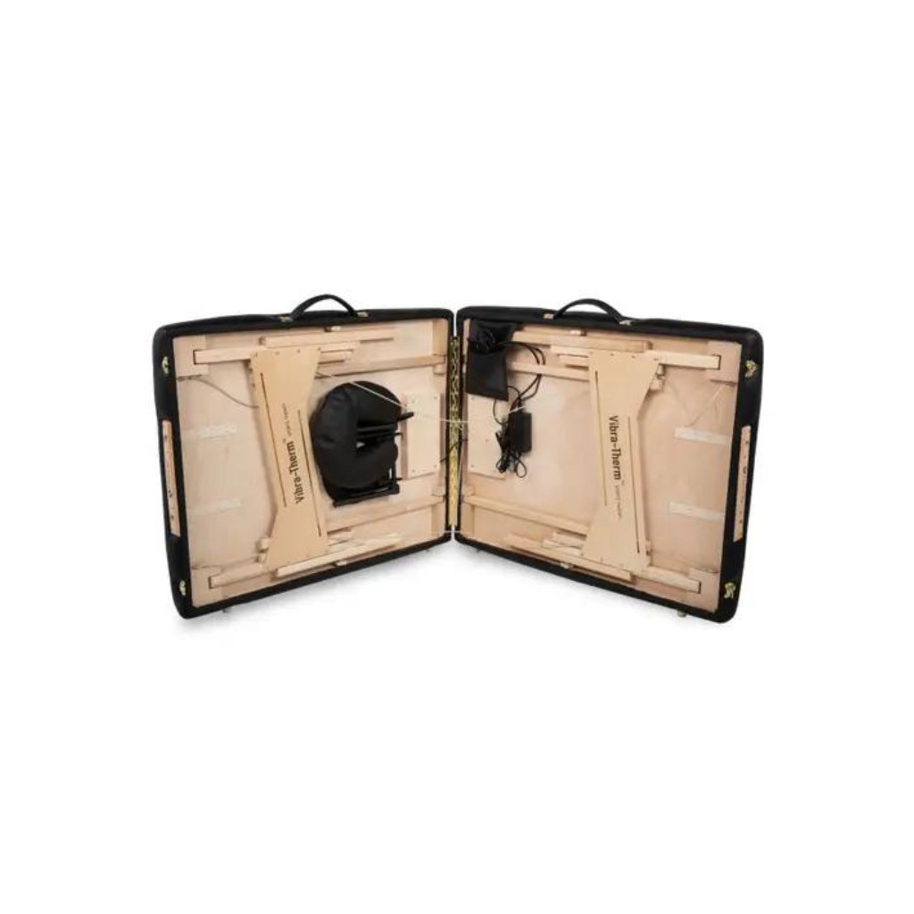 Earthlite Vibra-Therm Black Sports Therapy Table Clampshell