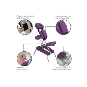 Earthlite Vortex Amethyst Portable Massage Chair Features