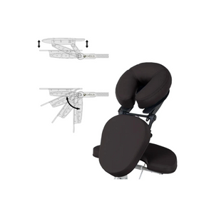 Earthlite Vortex Black Portable Massage Chair fp and platform