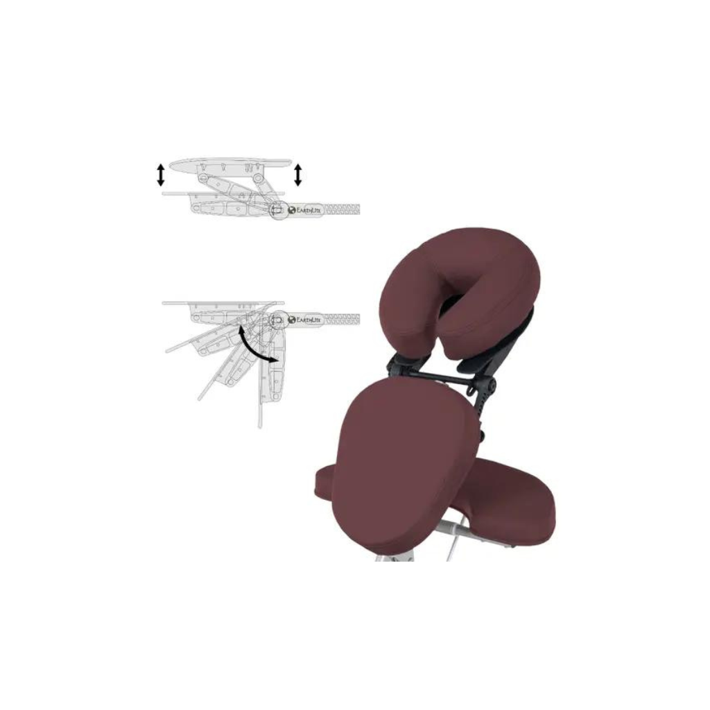 Earthlite Vortex Burgundy Portable Massage Chair Fp platform