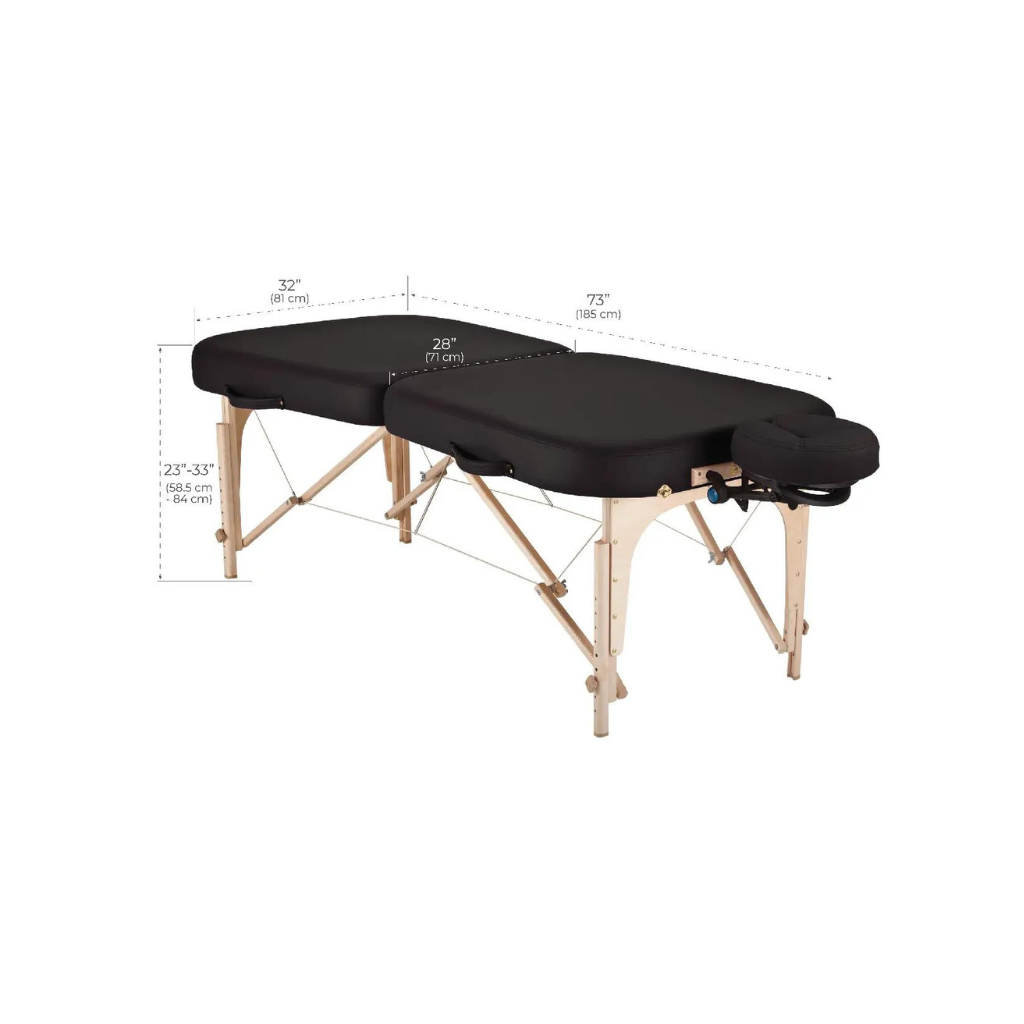 Earthlite infinity Portable Massage Table Package Black Diminsions