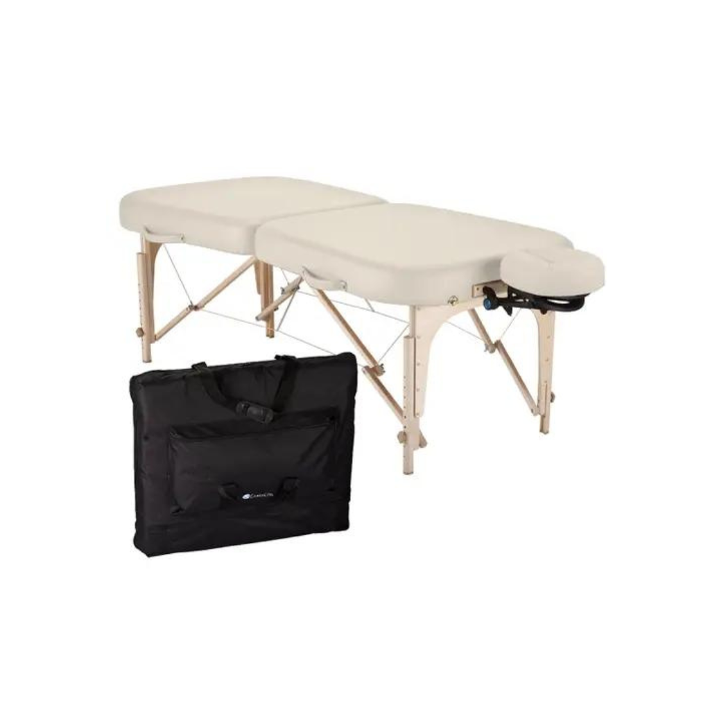Earthlite infinity Portable Massage Table Package Vanilla Creme with Carrycase