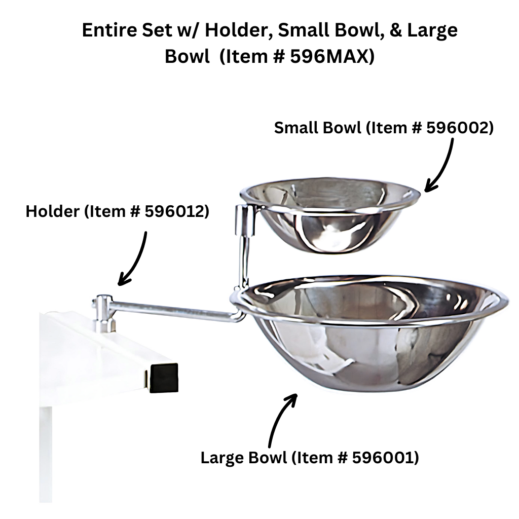 Double Bowl Holder Complete Set for Equipro Trolleys (596MAX)