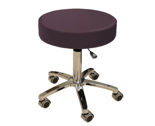 Custom Craftworks Classic Series Medical Rolling Stool (MRS) True Touch Premium Upholstery Berry