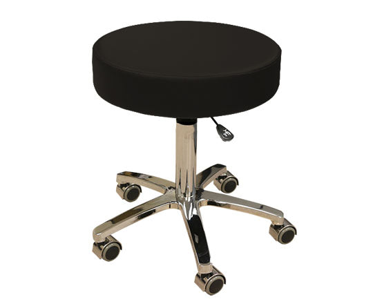 Custom Craftworks Classic Series Medical Rolling Stool (MRS) True Touch Premium Upholstery Onyx