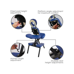 MicroLite Cobalt Blue Portable Massage Chair Features