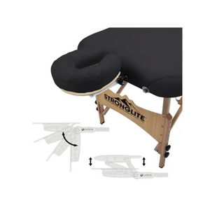 Olymia Black Portable Massage Table Facepillow