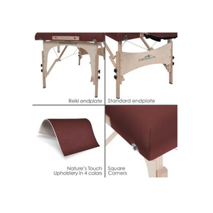 Stronglite Classic Deluxe Burgundy Portable Table quadrant features