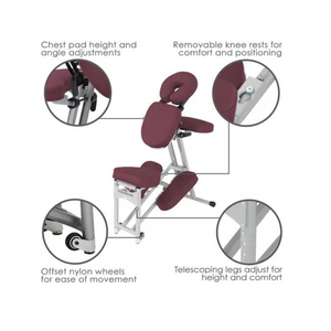 Stronglite Ergo Pro II Burgundy Portable Chair Features