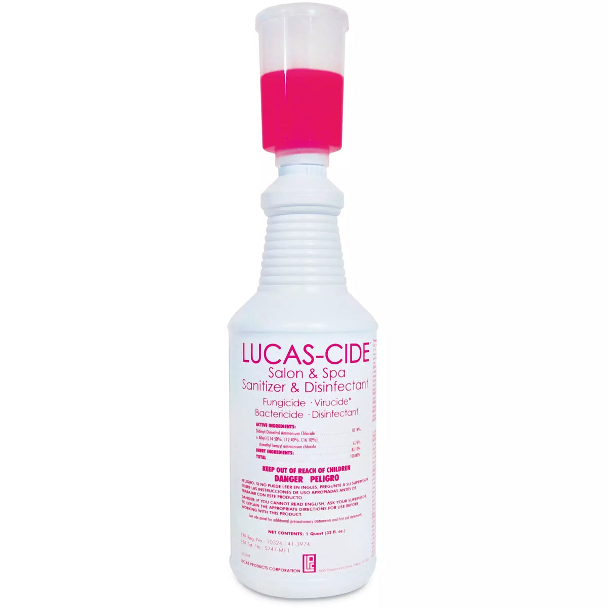 Lucas Cide Salon and Spa squeeze and pour lid for quart